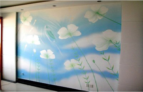 商南画墙绘怎么画好白云的蓬松感？