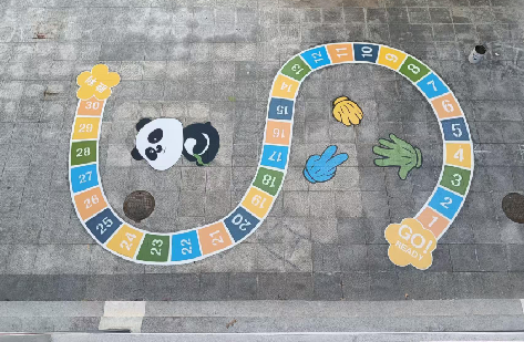 商南地面游戏彩绘