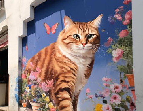 商南自己绘制有个性的手绘墙