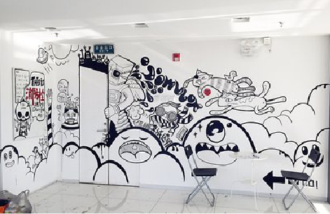 商南手绘墙并非传统涂鸦。